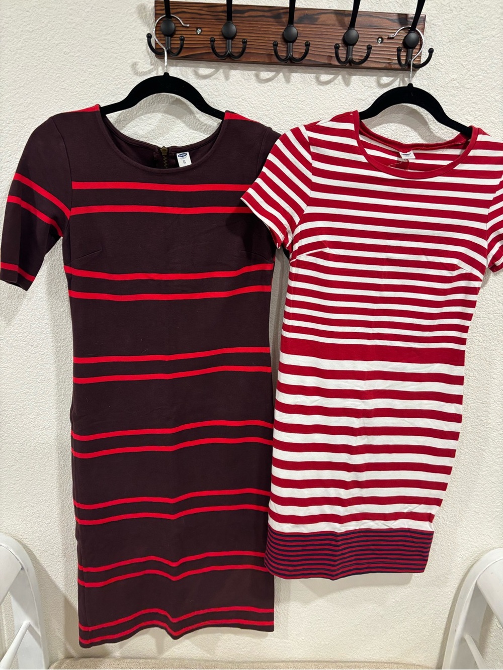 Bundle of 2 Old Navy Striped Bodycon Semi-Casual/Office Wear Dresses
